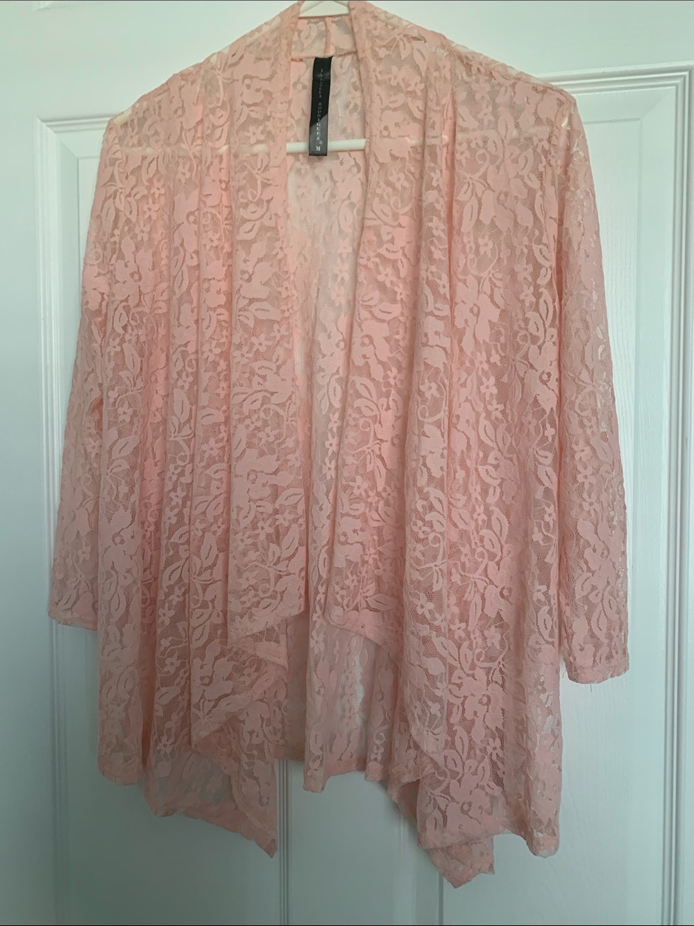 Isabella Rodriguez Pink Lace Cardigan